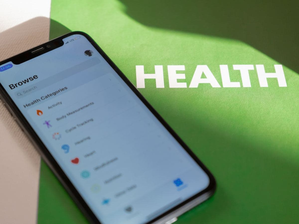 Health app open on a smartphone
