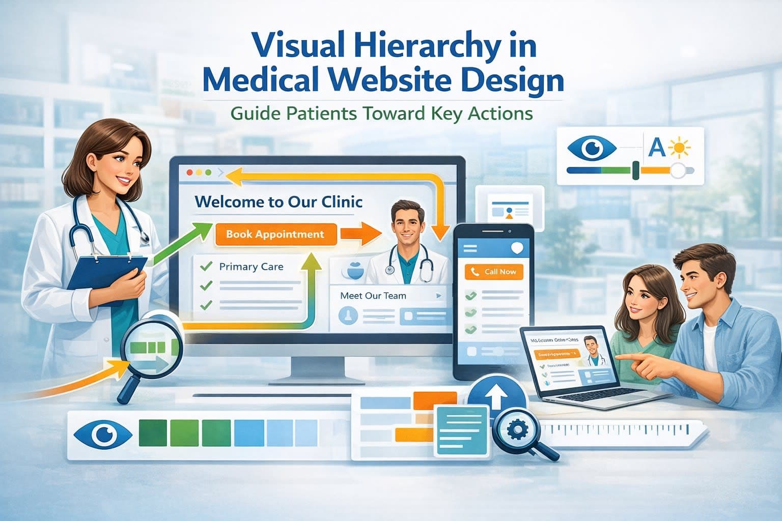 Visual Hierarchy in Medical Website Design: Guide Patients Toward Key Actions