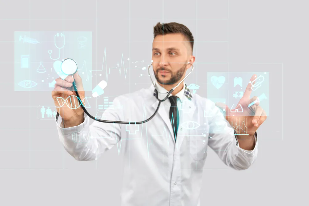 Secure digital patient records system interface